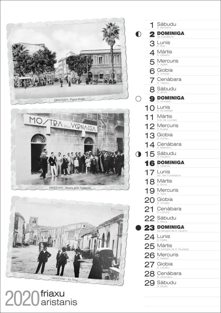 calendario sardo oristano