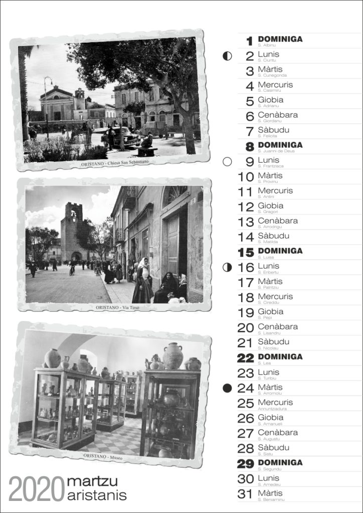 calendario sardo oristano