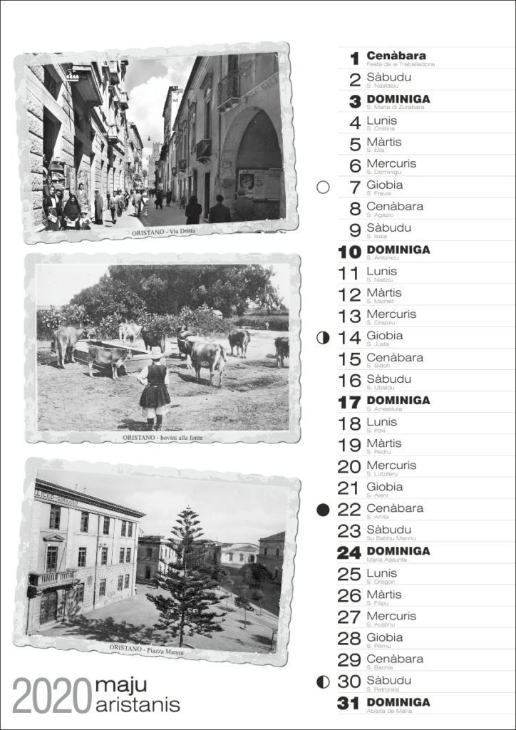 calendario sardo oristano
