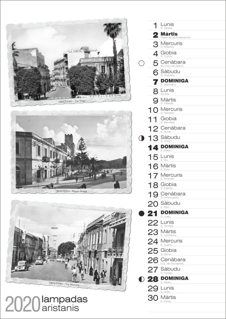 calendario sardo oristano