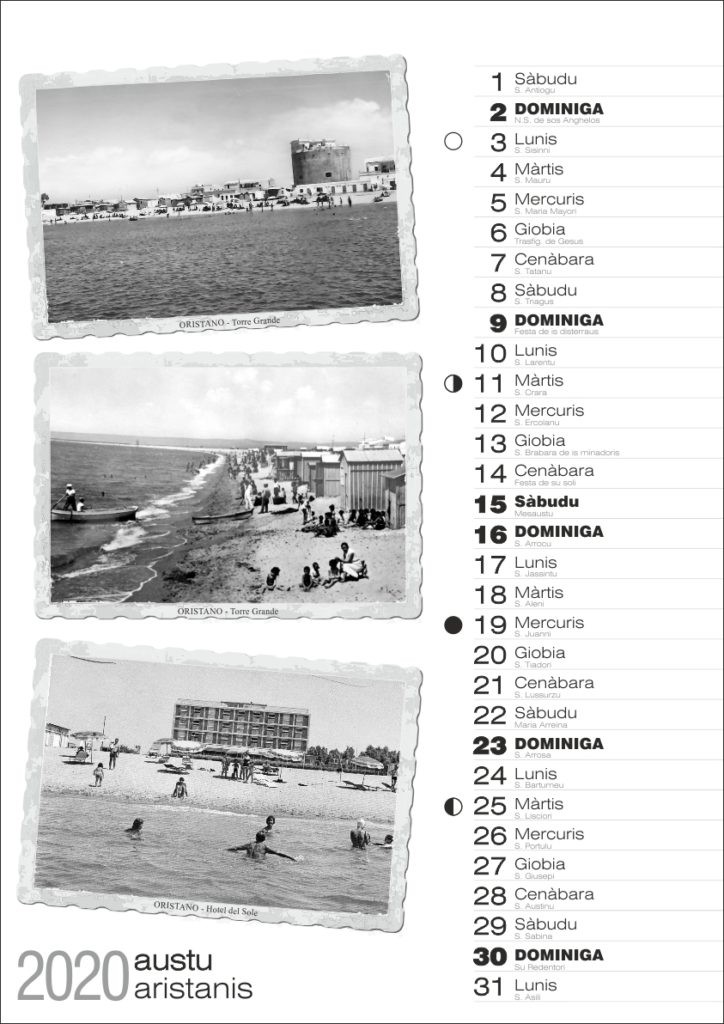 calendario sardo oristano