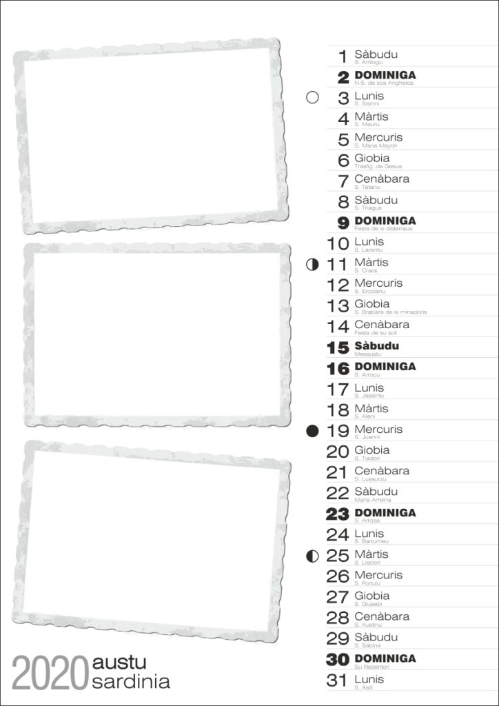 calendario sardegna