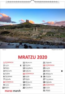 calendariu 2020 sardu