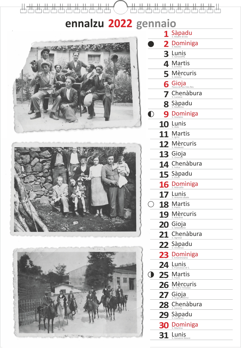 CHEREMULE Calendario Sardo 2022