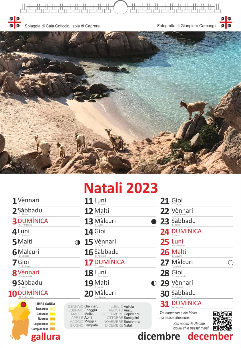 GALLURA Calendario Sardo