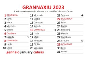 calendario sardo cabras