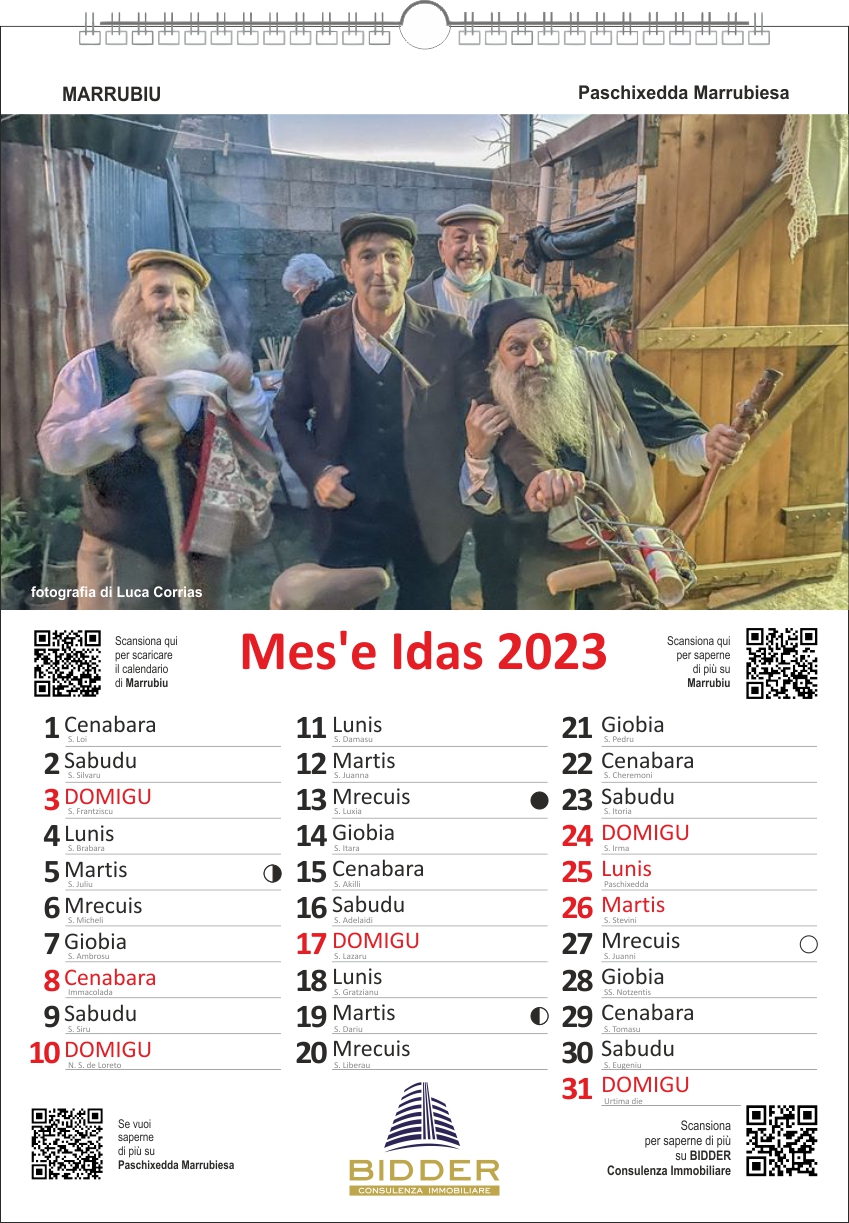 calendario sardo