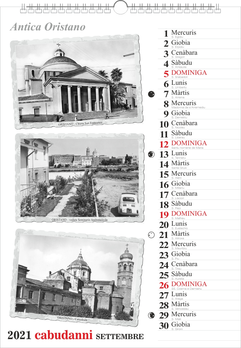 Calendario 2021 ORISTANO