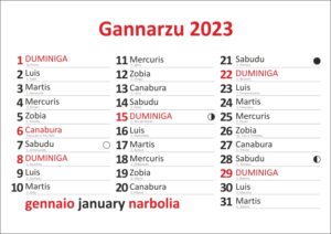 calendario sardo