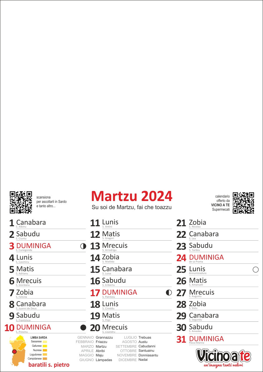 calendario sardo baratili