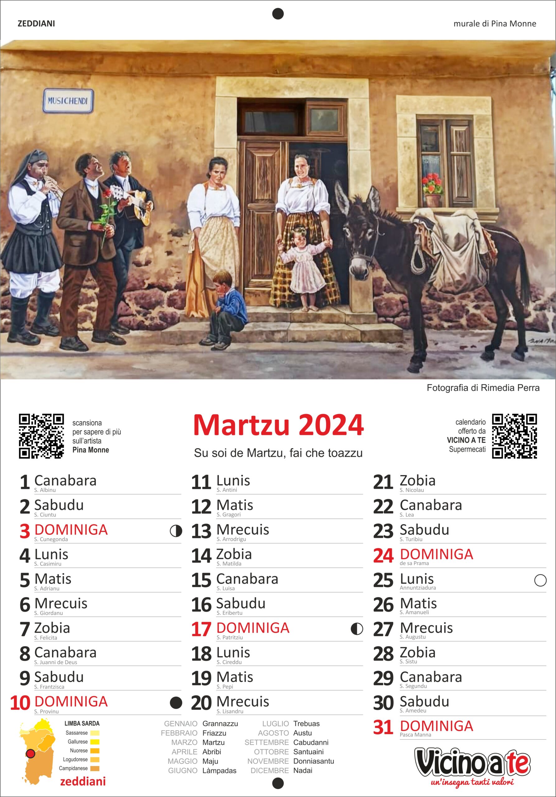 calendario sardo