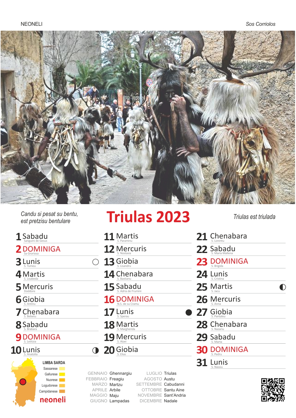 CALENDARIO SARDO CALENDARIO SARDO