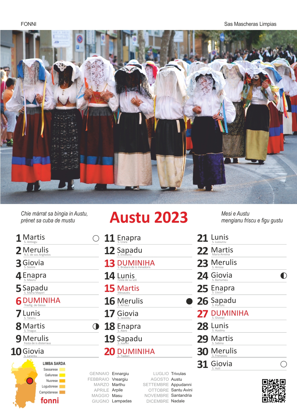 CALENDARIO SARDO CALENDARIO SARDO