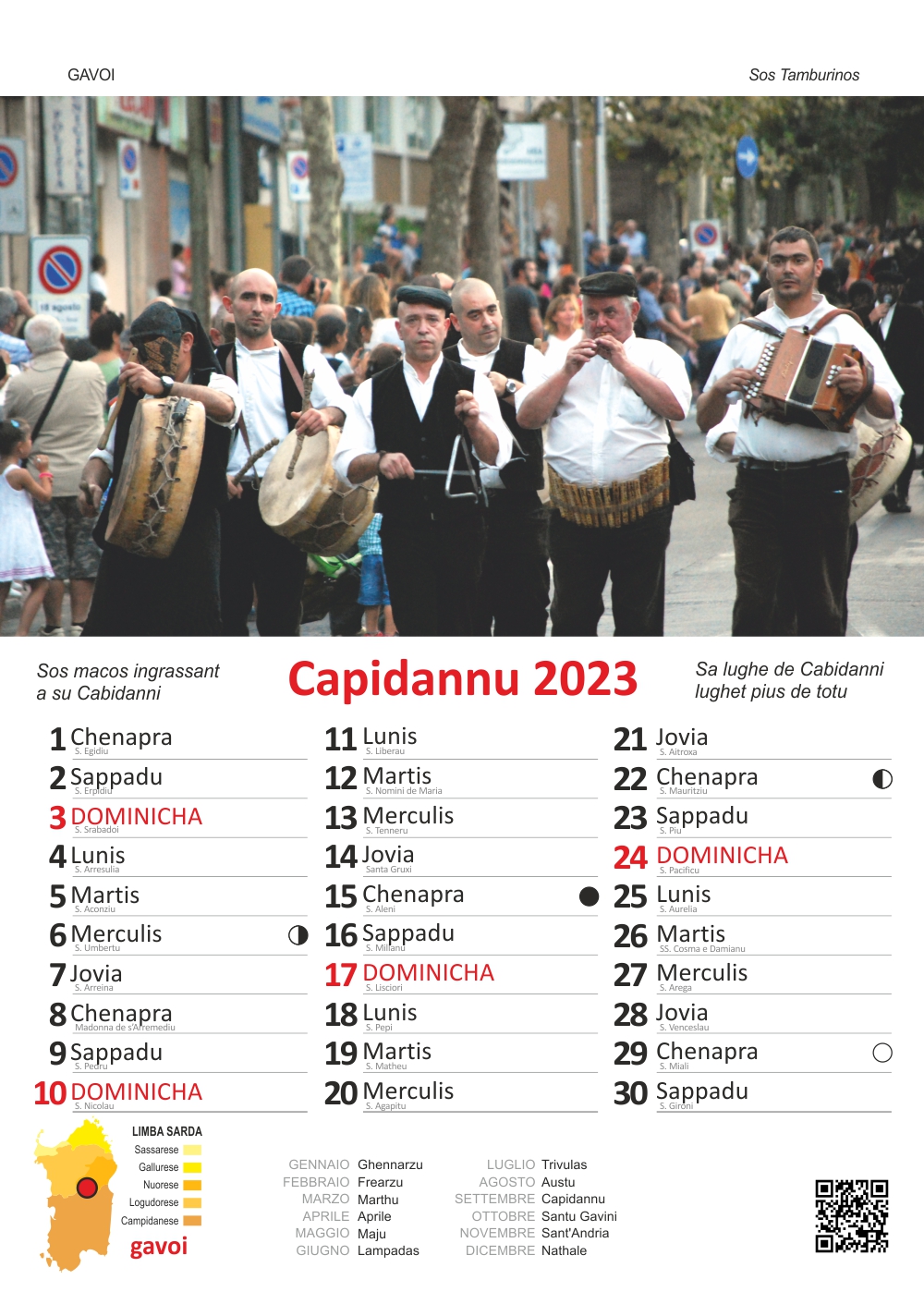 CALENDARIO SARDO CALENDARIO SARDO