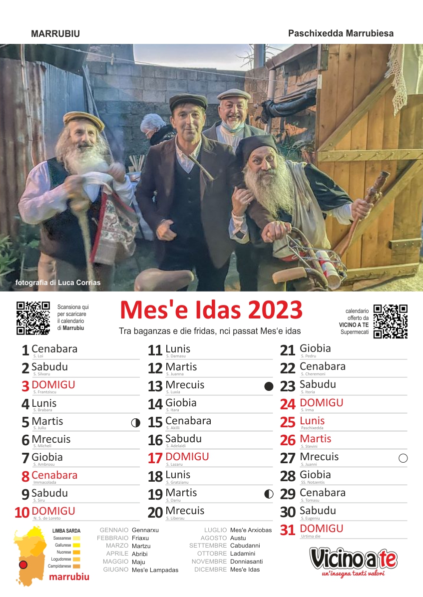calendario sardo calendario sardo