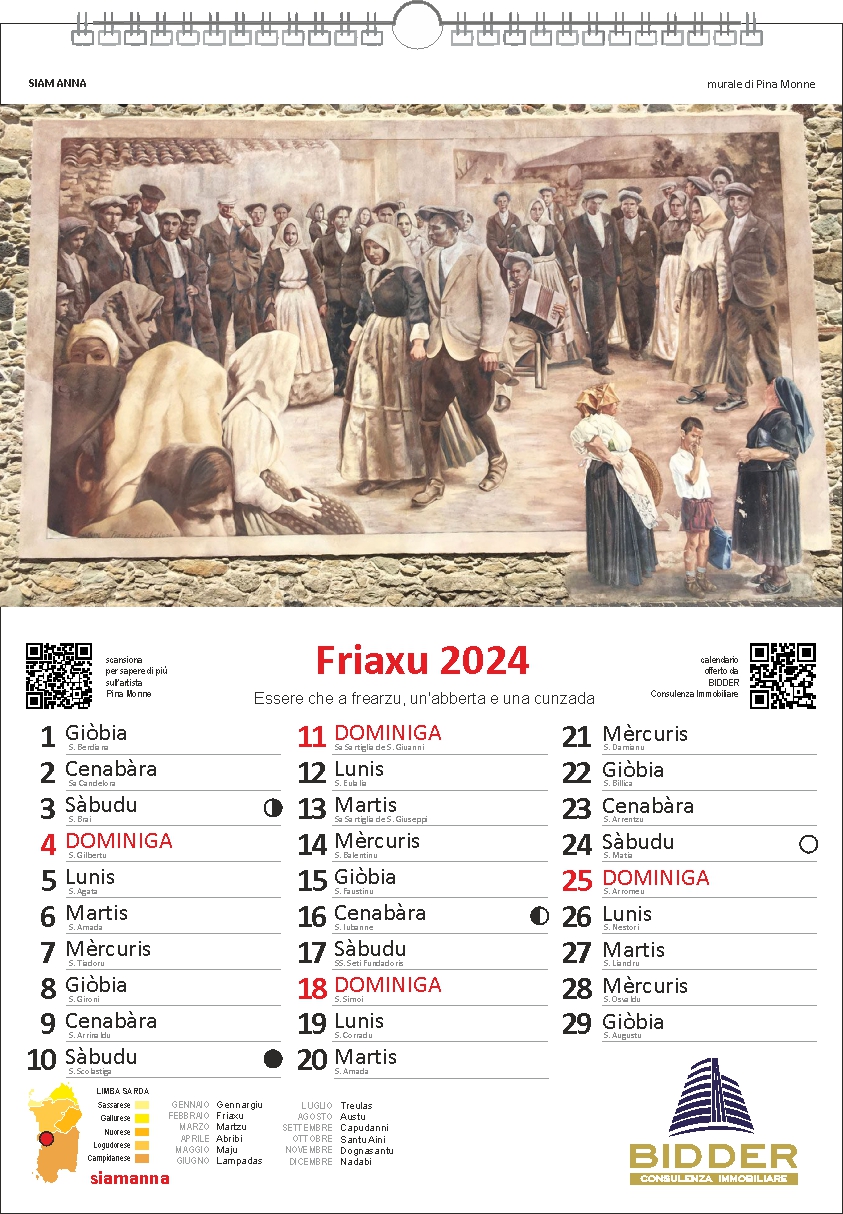 calendario sardo