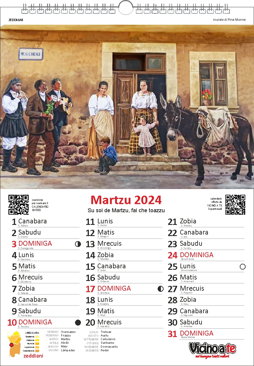 calendario sardo