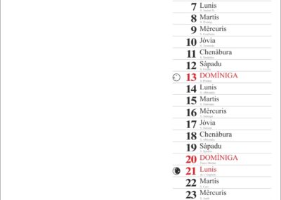 calendario sardo 2025 logudorese