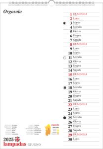 calendario sardo 2025 logudorese